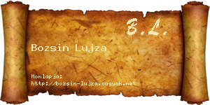 Bozsin Lujza névjegykártya